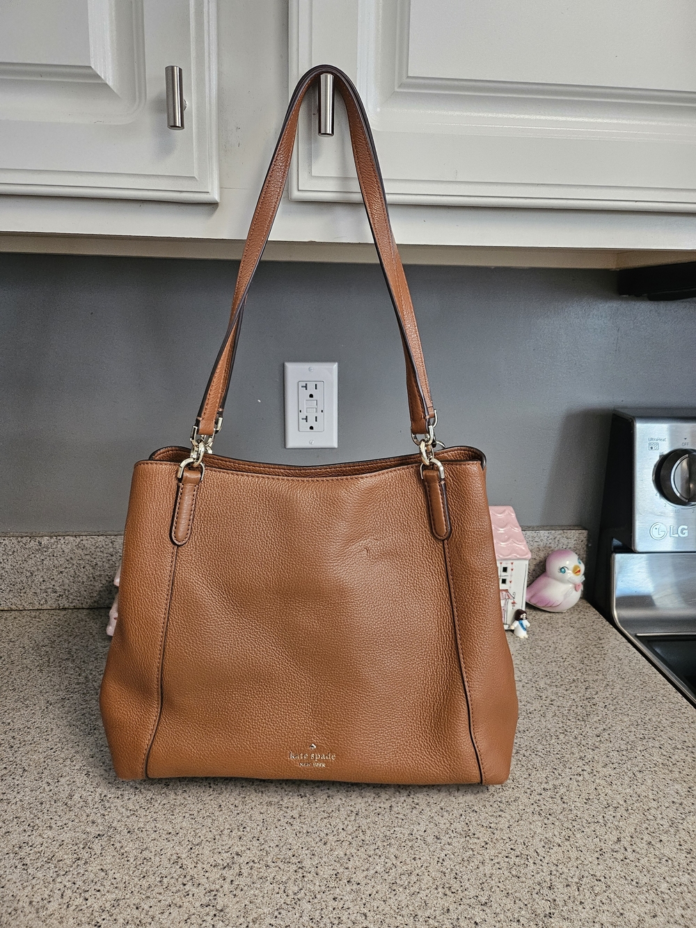 kate spade Tan Leather Shoulder Tote